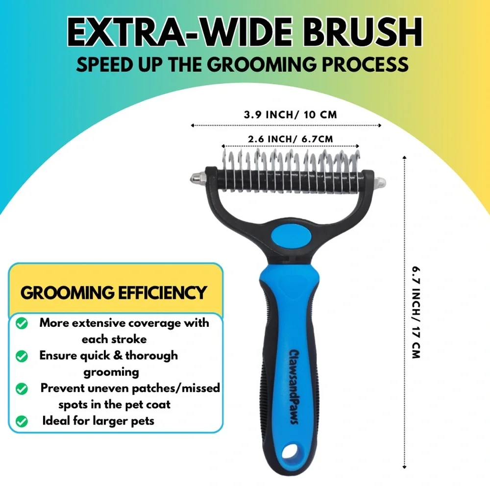 Pet Grooming Brush, shedding Brush, Brush for Short/Medium/Long Haired Cats/Dogs